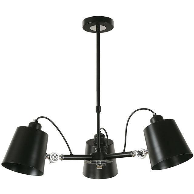 Lámpara Techo Negro 3L E27 40W