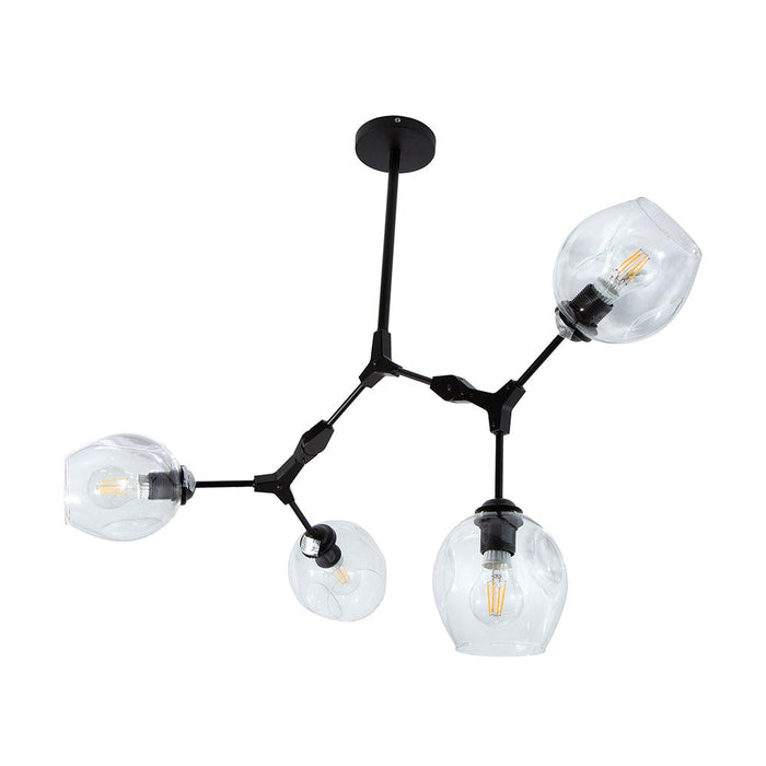 Lámpara de Techo Designers Negro 4 Luces 40W E27