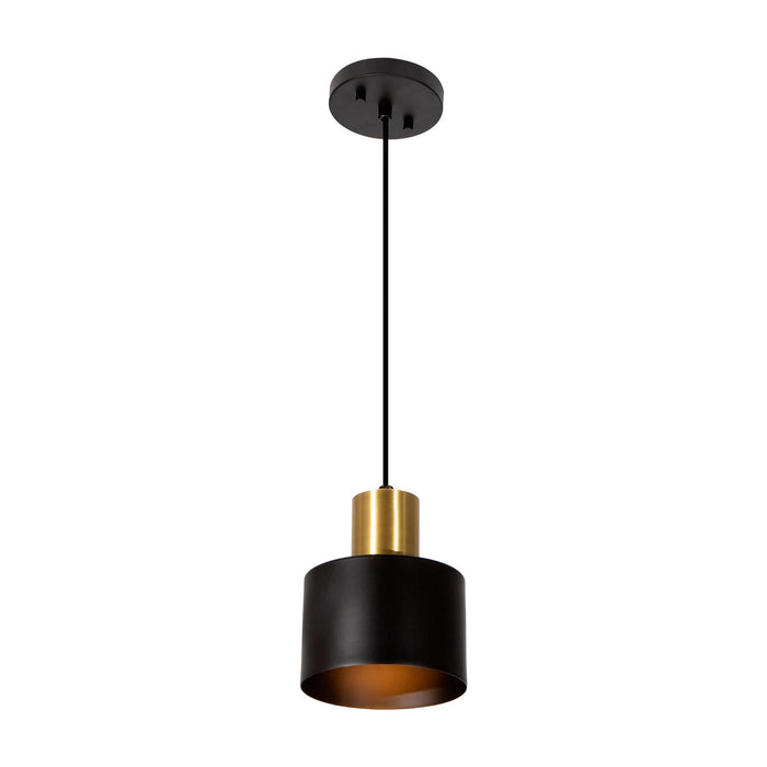 Lámpara Colgante  Vintage Negro Oro Satinado E27 60W 1 Luz