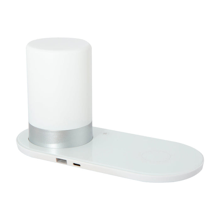 Lampara Escritorio Mesa LED Rgb USB Touch QI Wireless Dimmer