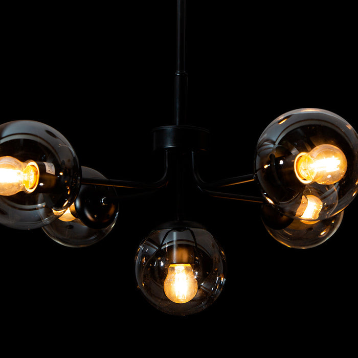 Lámpara de Techo Sputnik Negro Mate E27 40w 5 Luces