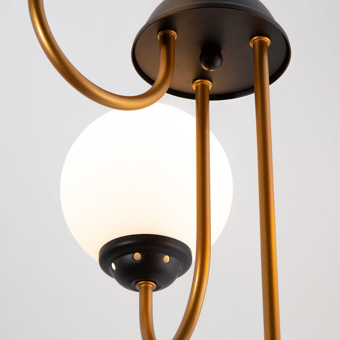 Lámpara de Techo Designers Negro y Bronce Dorado 40W E27 de 3 Luces