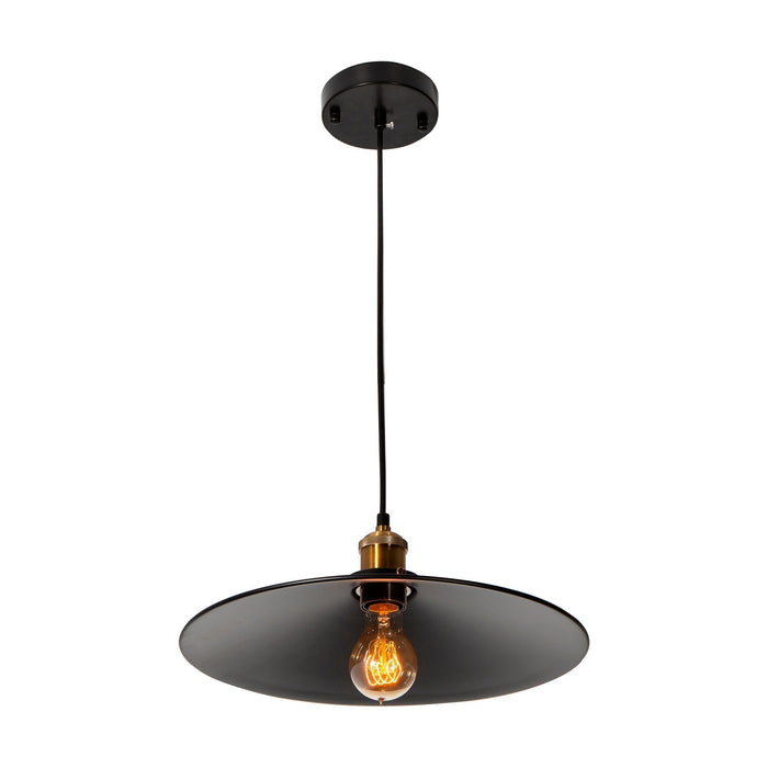 Lámpara Colgante Vintage Negro Mate E27 40W 1 Luz