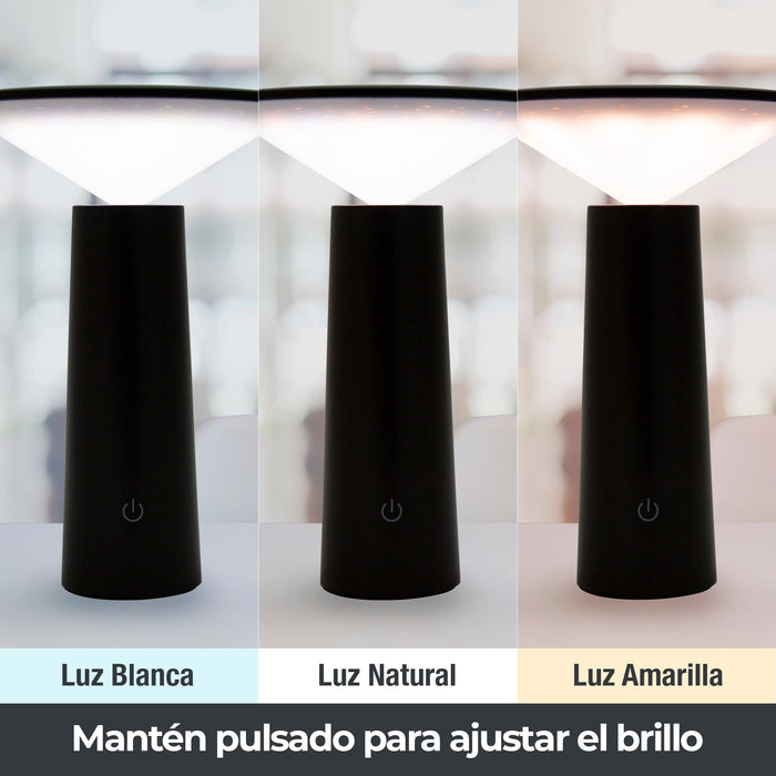 Lámpara de Mesa LED Negro Sensor Tactil Dimeable 4w