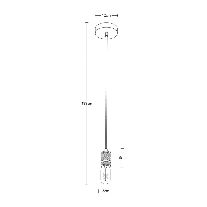 Lámpara Colgante Mini Retro Níquel Satinado E27 60W 1 Luz