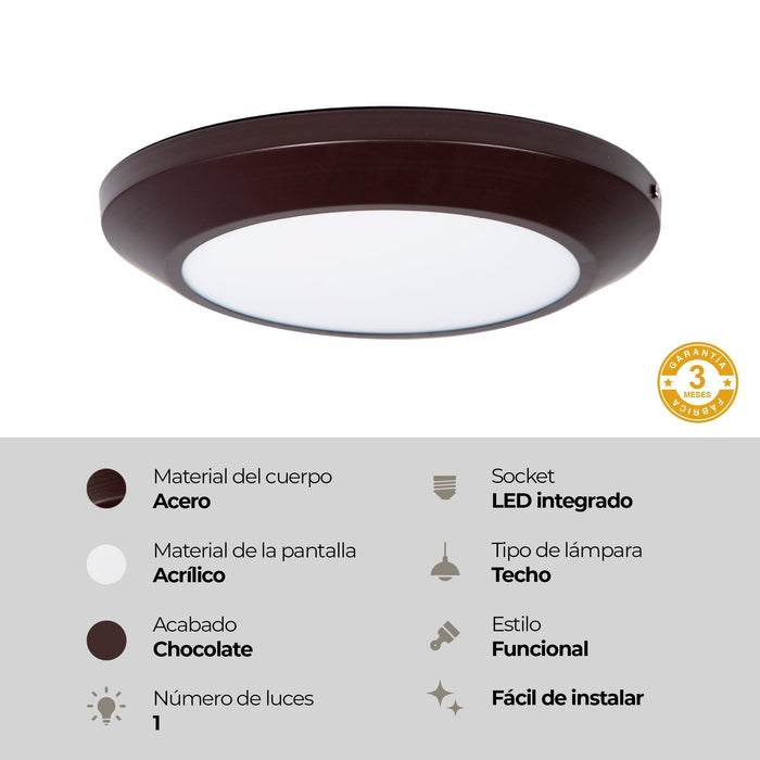 Lámpara de Techo LED Chocolate 18w 6500k 2 piezas