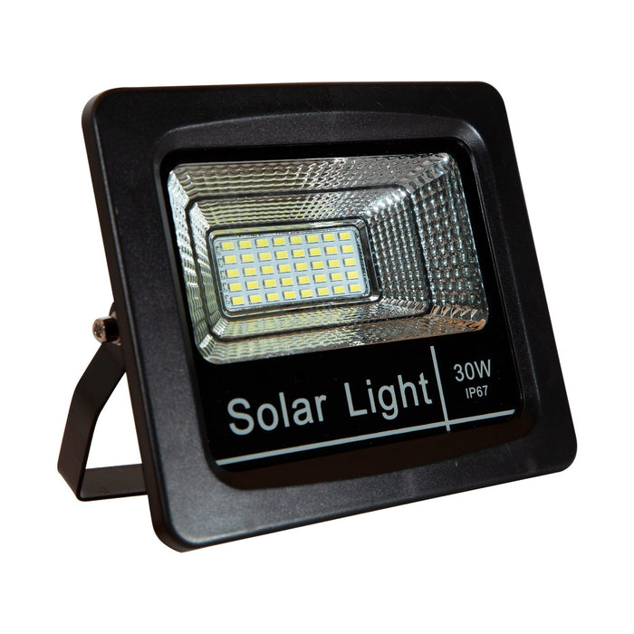 Lámpara Solar Exterior Piso LED 30W 6500K Luz Blanca IP64