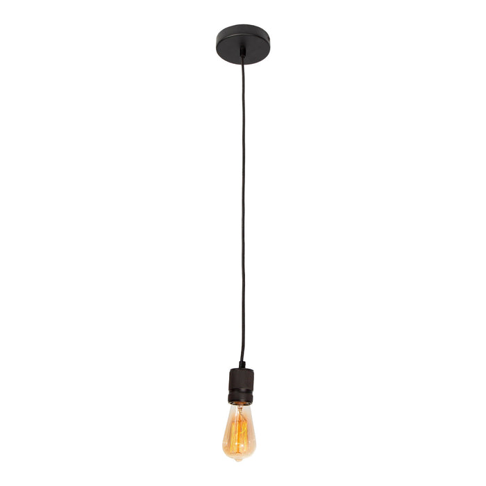Lámpara Colgante Mini Retro Negro Mate E27 60W 1 Luz