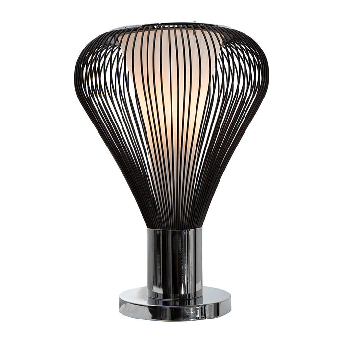 Lámpara de Mesa de 100 W Color Cromo y Negro