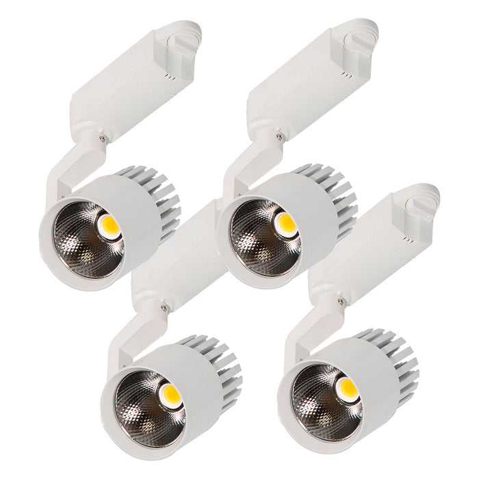 Kit 4 Lámpara de Techo Spot Riel LED Blanco 18w 4000k