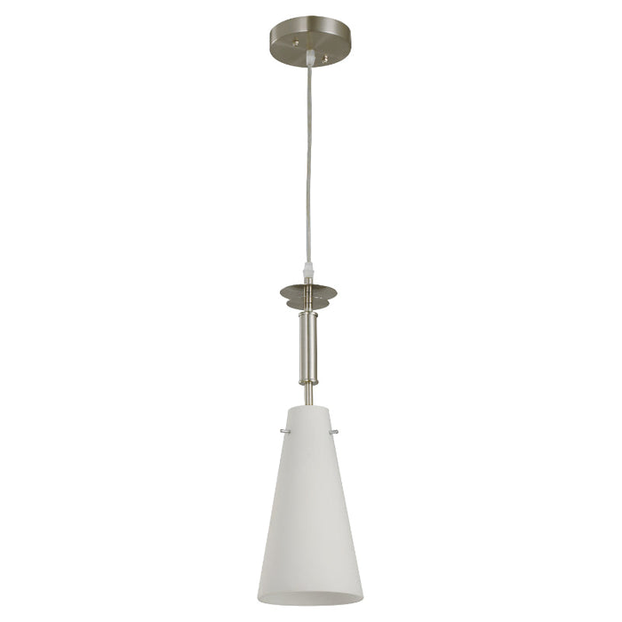 Lámpara de Techo Moderna Blanco y Níquel Satinado 60W E27 1 Luz