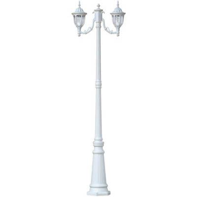 Lámpara Exterior  Poste Blanco 2L E27 100W