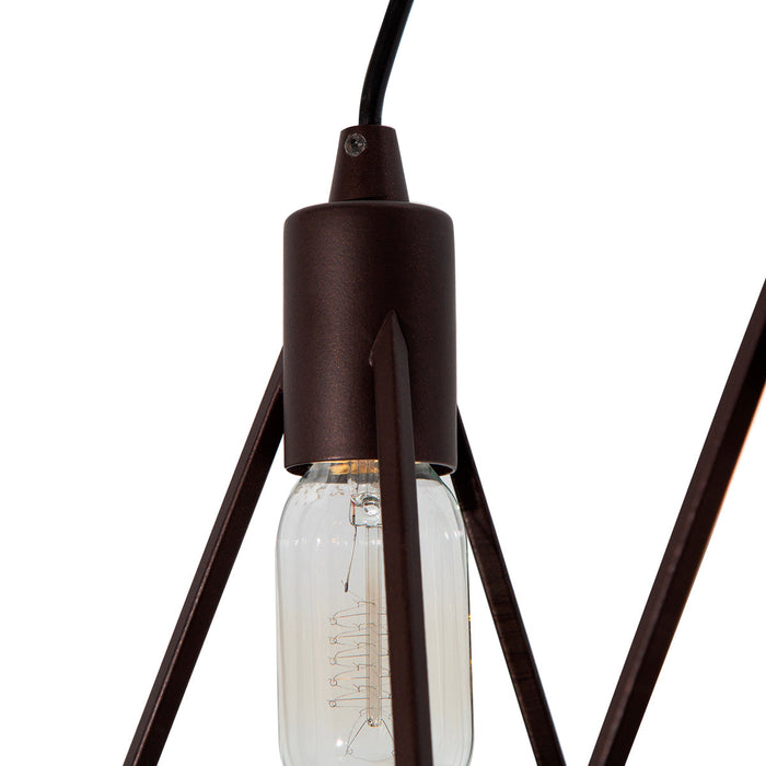 Lámpara Colgante Inlite  Color Bronce de 3 Luces