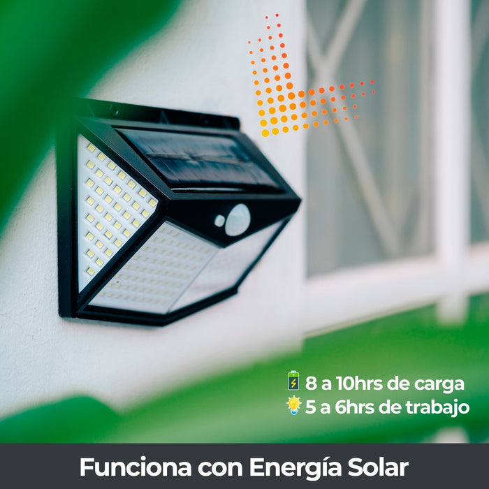 Lámpara Solar Jardín Sensor Exterior 2 Piezas Y 3 Modos