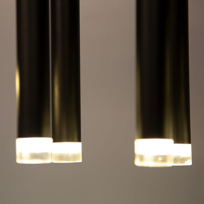 Lámpara Colgante LED Lumicentro Negro Mate 8 Luces