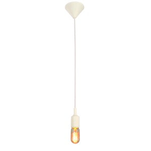 Lámpara Colgante Inlite con Foco Edison Color Blanco 1 Luz