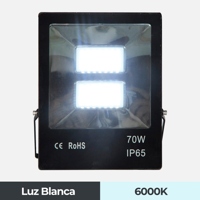 Lámpara Reflectora LED Exterior Arquitectonico 70w Luz Calida 6000k