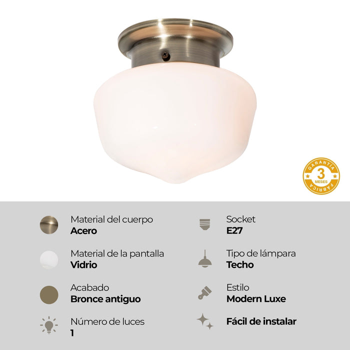Lámpara de Techo Moderna Blanco 60W E27 1 Luz