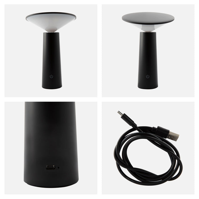 Lámpara de Mesa LED Negro Sensor Tactil Dimeable 4w